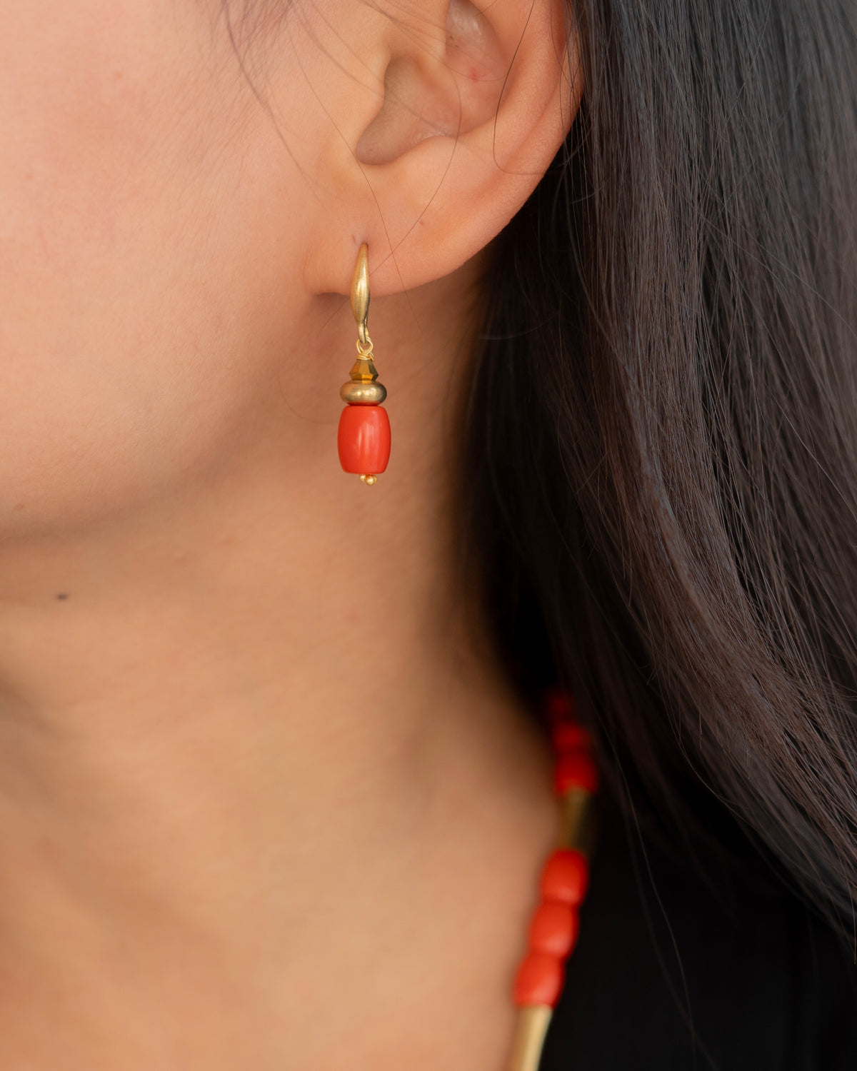 Taiwan coral necklace set