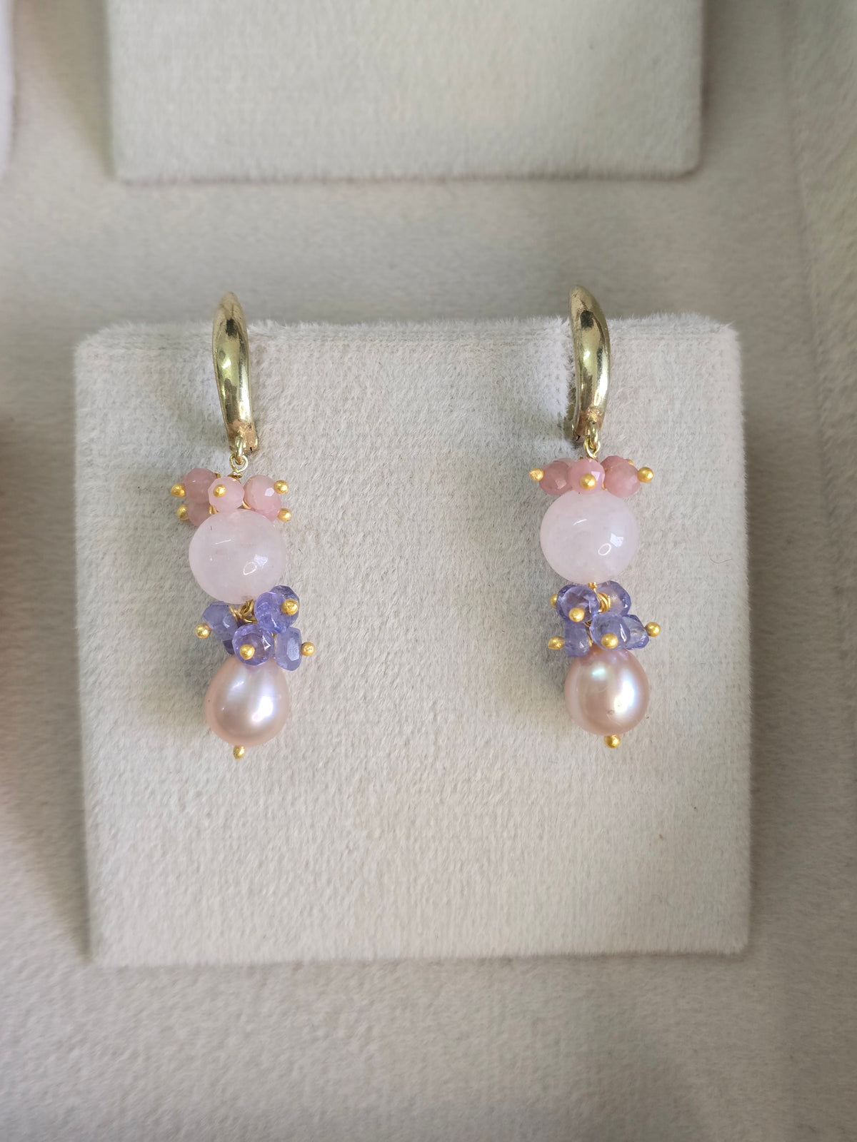 Pastel gemstone earrings