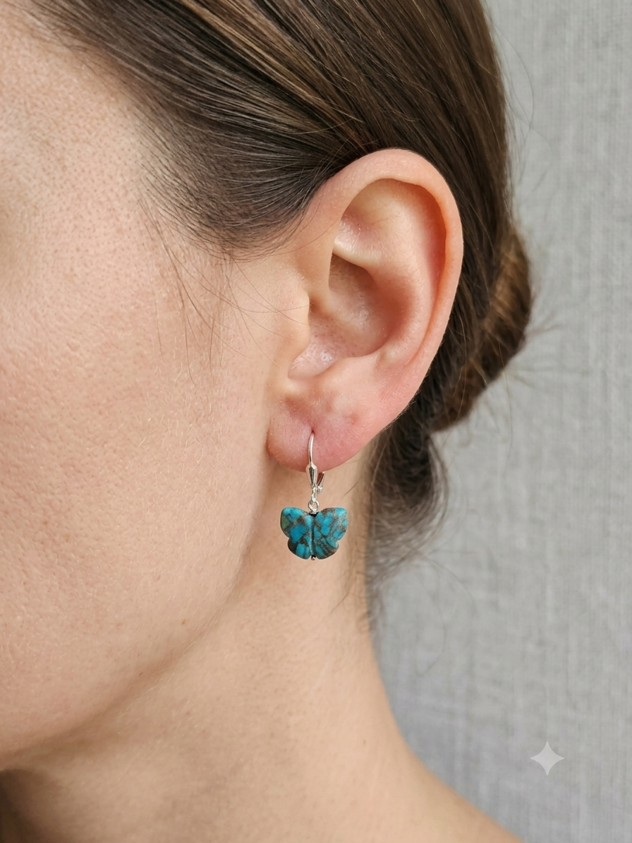 Tibetan turquoise earrings