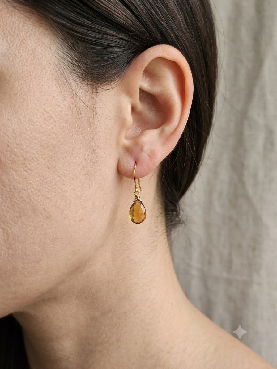 Whiskey quarts drop earrings