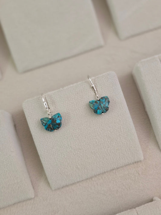 Tibetan turquoise earrings