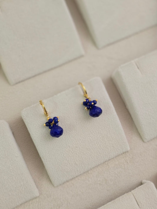 Lapiz lazuli bunch earrings