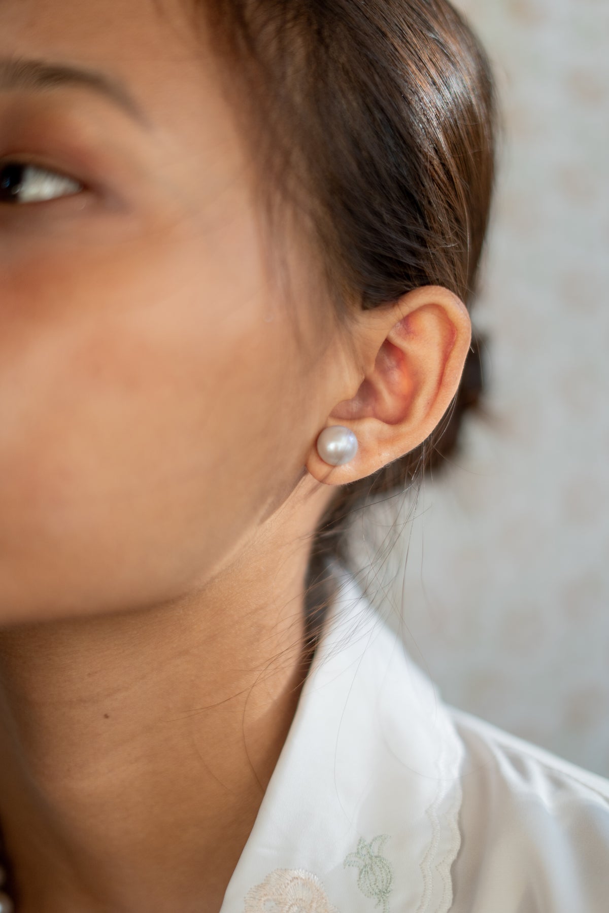 Chunky Grey fresh water pearl set