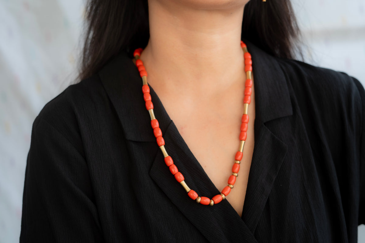 Taiwan coral necklace set