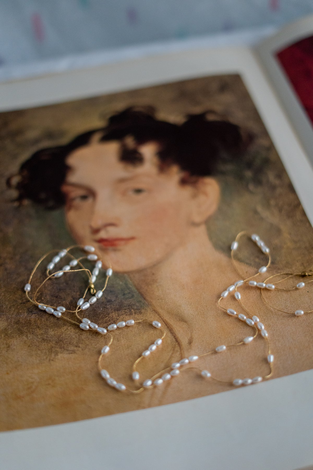 Fresh water pearl and gold zari necklace